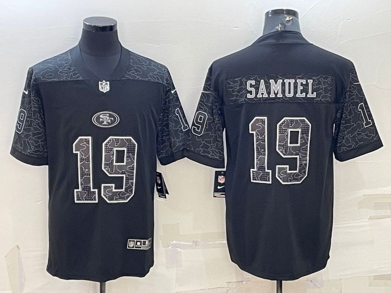 Men San Francisco 49ers #19 Samuel Black Reflector 2022 Nike Limited NFL Jersey